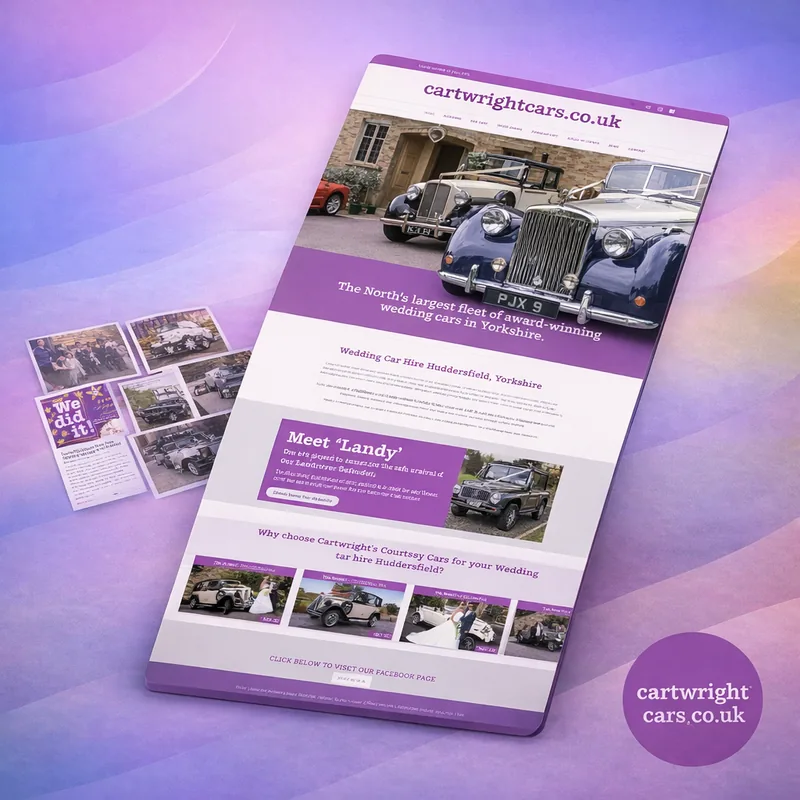 Web design services by Paul Walker Creative, Huddersfield
